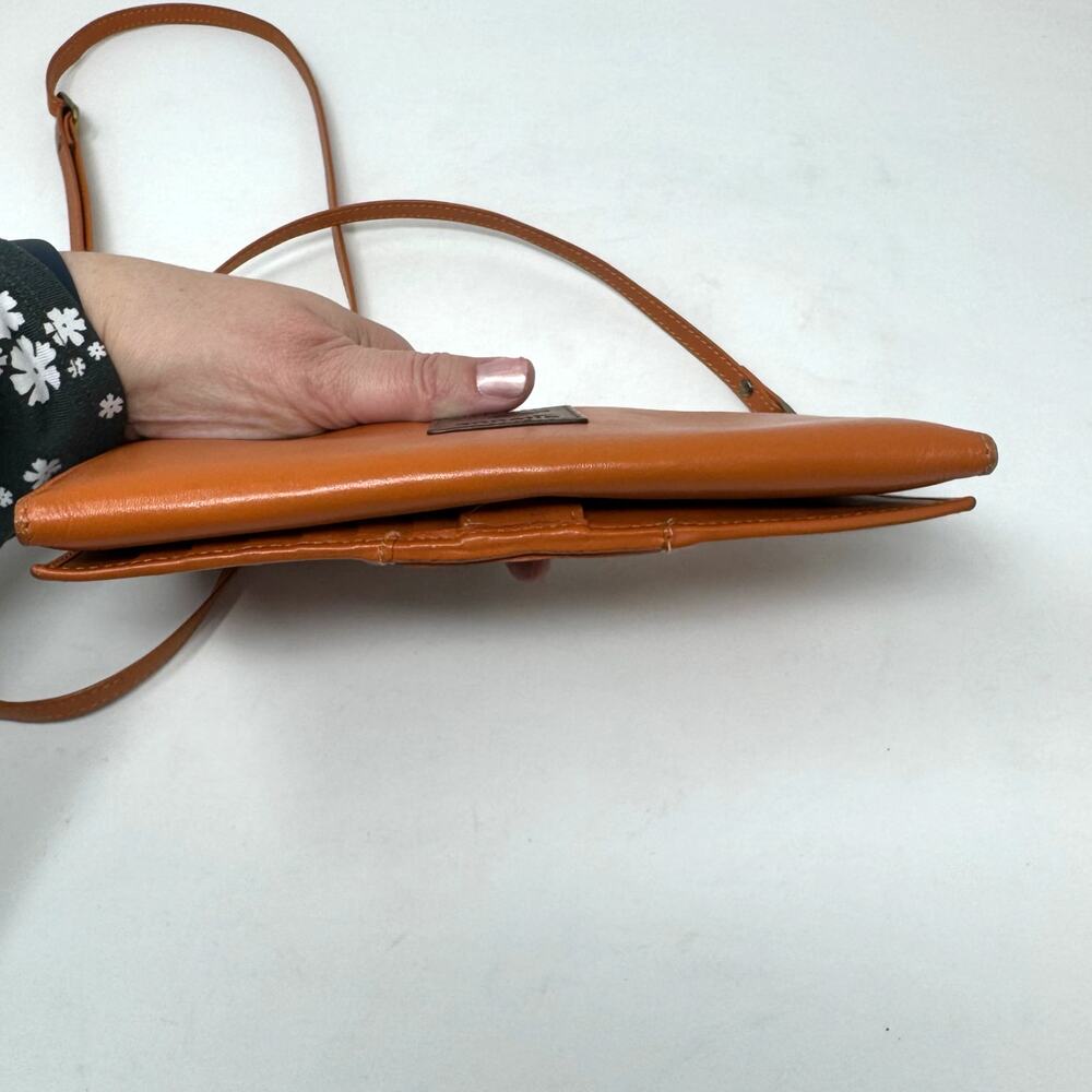Annelle Save The Bees Crossbody Clutch Wallet Orange Brown Rainbow Stripes Boho - Picture 4 of 11